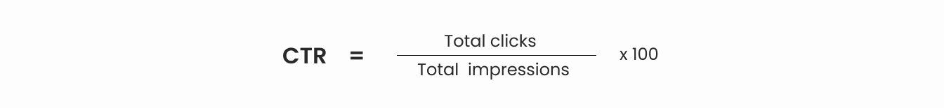 CTR calculation formula