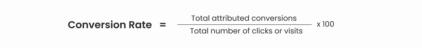 Conversion rate calculation formula